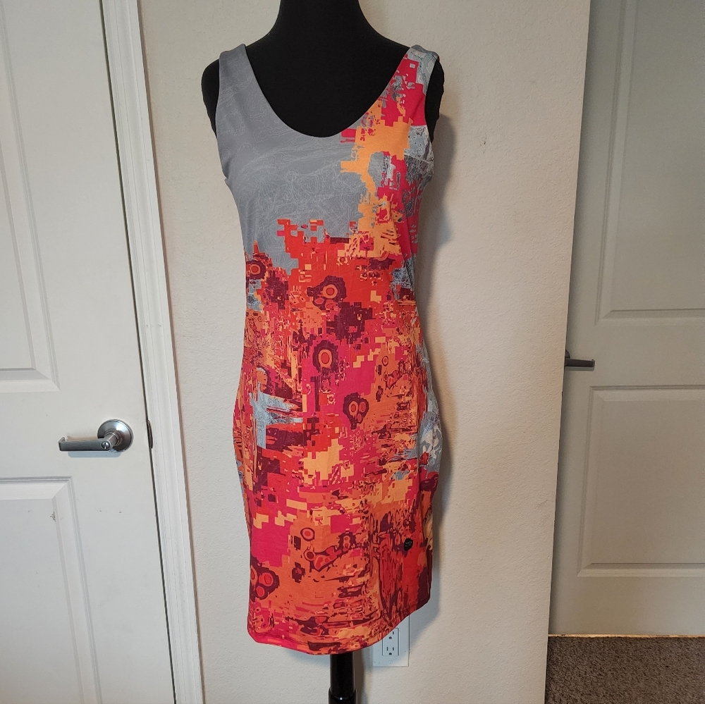 Colorful Abstract Print Mini Dress